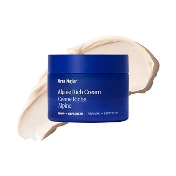 Ursa Major Alpine Rich Cream Deeply Hydrating & Moisturizing Natural Face Lotion Supports Skin Barrier and Targets Fine Lines Vegan, Non Toxic,1.69 ounce
