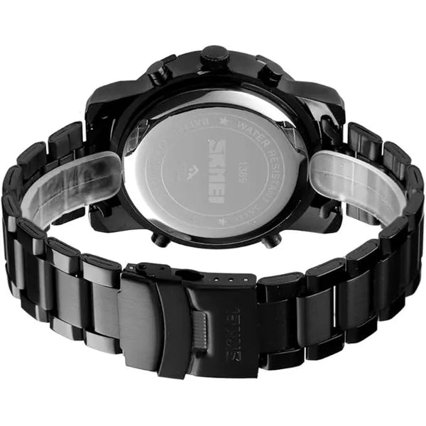 SKMEI Wrist Watch ,Stainless for Men, Black, Digital Waterproof