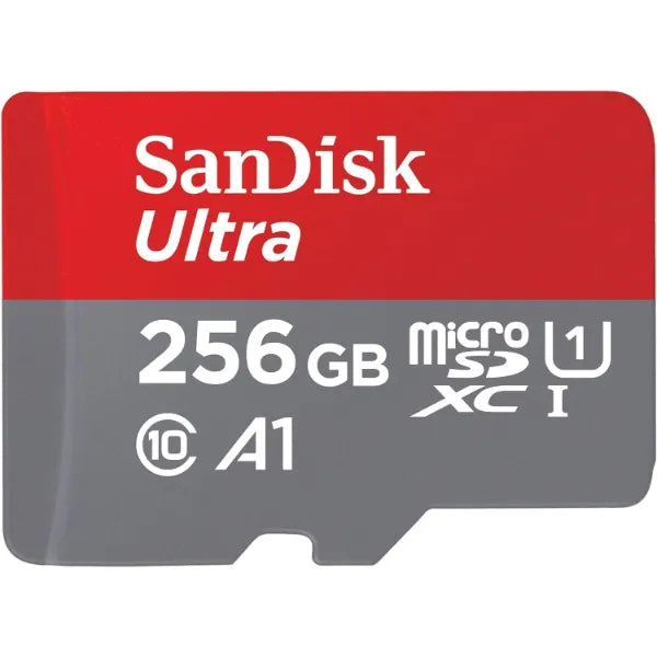 SanDisk Ultra microSDXC 256GB Memory Card with SD Adapter – Up to 150MB/s (SDSQUAC-256G-ASLMA)