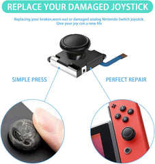 Joystick Replacement Repair Kit for Joycon, 32PCS Joystick Parts for Fix Drift Nintendo Switch JoyCon Controller/Switch Lite, Replacement Left Right Analog Thumb Stick