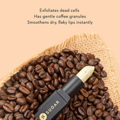 SUGAR Cosmetics Coffee Culture Lip Scrub with Coffee Extracts Nourishes, Soothes and Heals Flaky and Dry Lips Enriched with Olive, Jojoba & Almond Oil - 3.5 g