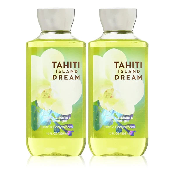 Bath & Body Works Gift Set of of 2 - 10 Fl Oz Shower Gel (Tahiti Island Dream)