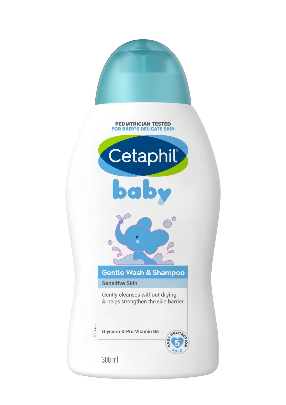 Cetaphil Baby Gentle Wash & Shampoo, Foaming Hair & Body Wash for Sensitive Skin, Unscented, 300ml