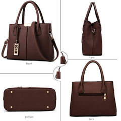 COCIFER Purses and Handbags for Women Shoulder Tote Bags Top Handle Satchel - Coffee