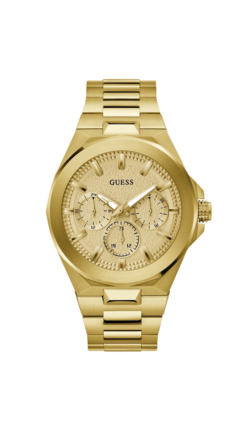 GUESS BR GLD CS W/BR GLD TR W/P GLD CHAMFER/SUN CHAMP MF DL/BR/P GLD BRCT