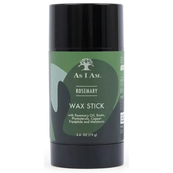As I Am Rosemary Hair Wax Stick 2.6 Oz with Biotin & Saw Palmetto