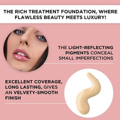 ARTDECO Rich Treatment Foundation - Creamy Honey N°17 - Conceals Imperfections & Creates Flawless Complexion - Long-Lasting - Even & Velvety-Smooth Finish - Water-Resistant - Vegan Makeup - 0.67 Fl Oz