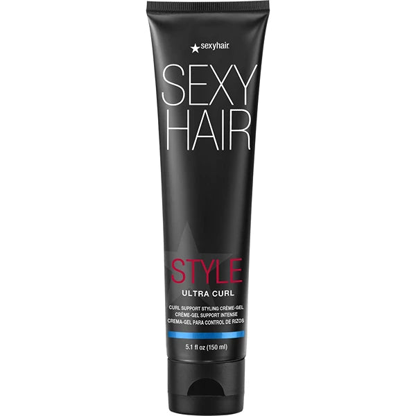 SexyHair Style Ultra Curl Support Styling Crème-Gel, 5.1 Oz | High Control | Adds Definition and Long-Lasting Shape