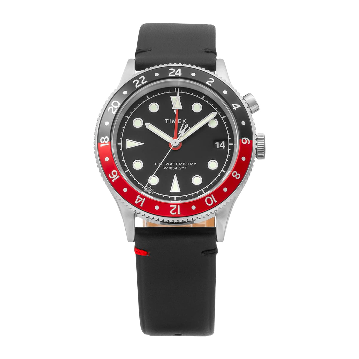 Timex Men's Analogue Quartz Watch with Leather Strap TW2W22800, Black, TW2W22800