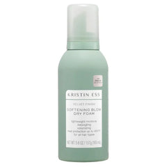 Kristin Ess Softening Blow Dry Foam for Smooth Styles, Shiny Blowout Prep, Curl + Wave Definition, Frizz Control, Vegan, Color Safe, Silicone Free, Sulfate Women's Styling Mousse Product, 5.6 oz