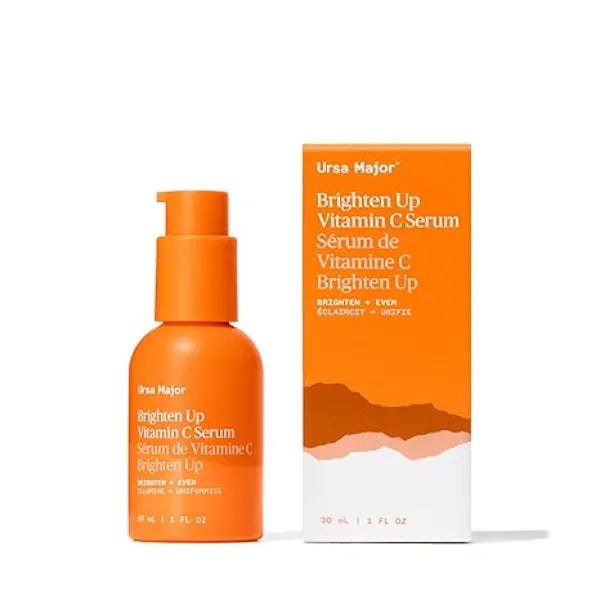 Ursa Major Natural Vitamin C Serum Brightening Formula Revitalizes Dull Skin and Smooths Skin's Tone Targets Wrinkles, Sagging and Loss of Firmness Vegan, Non Toxic, 1 ounce