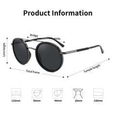 PUKCLAR Sunglasses for Men Polarized Lightweight TR90 Frame UV400 Spring Hinges Sunglasses