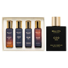 BellaVita Luxury CEO Man & Mens Gift Set Perfume Cologne for Men Combo| Long-Lasting Men's Cologne with Lemon, Lavender, Tonka & Agarwood Perfume for Men