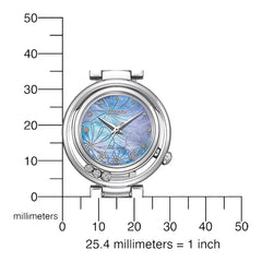 Citizen L Eco-Drive Diamond Mother of Pearl Blue Dial Ladies Watch EM1110-81N