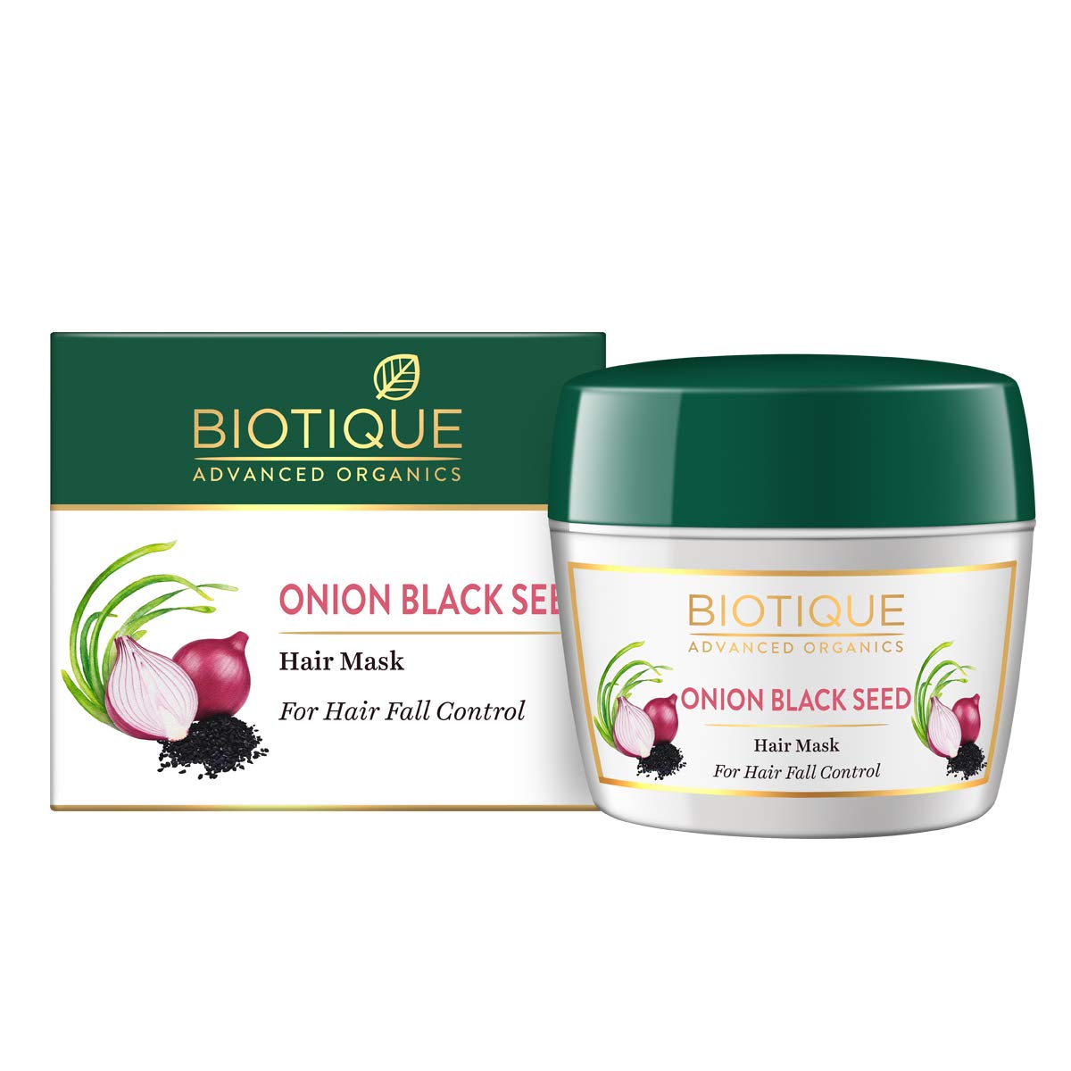 Biotique Onion Black Seed Hair Mask, Ideal For Hair Fall Control - 175g