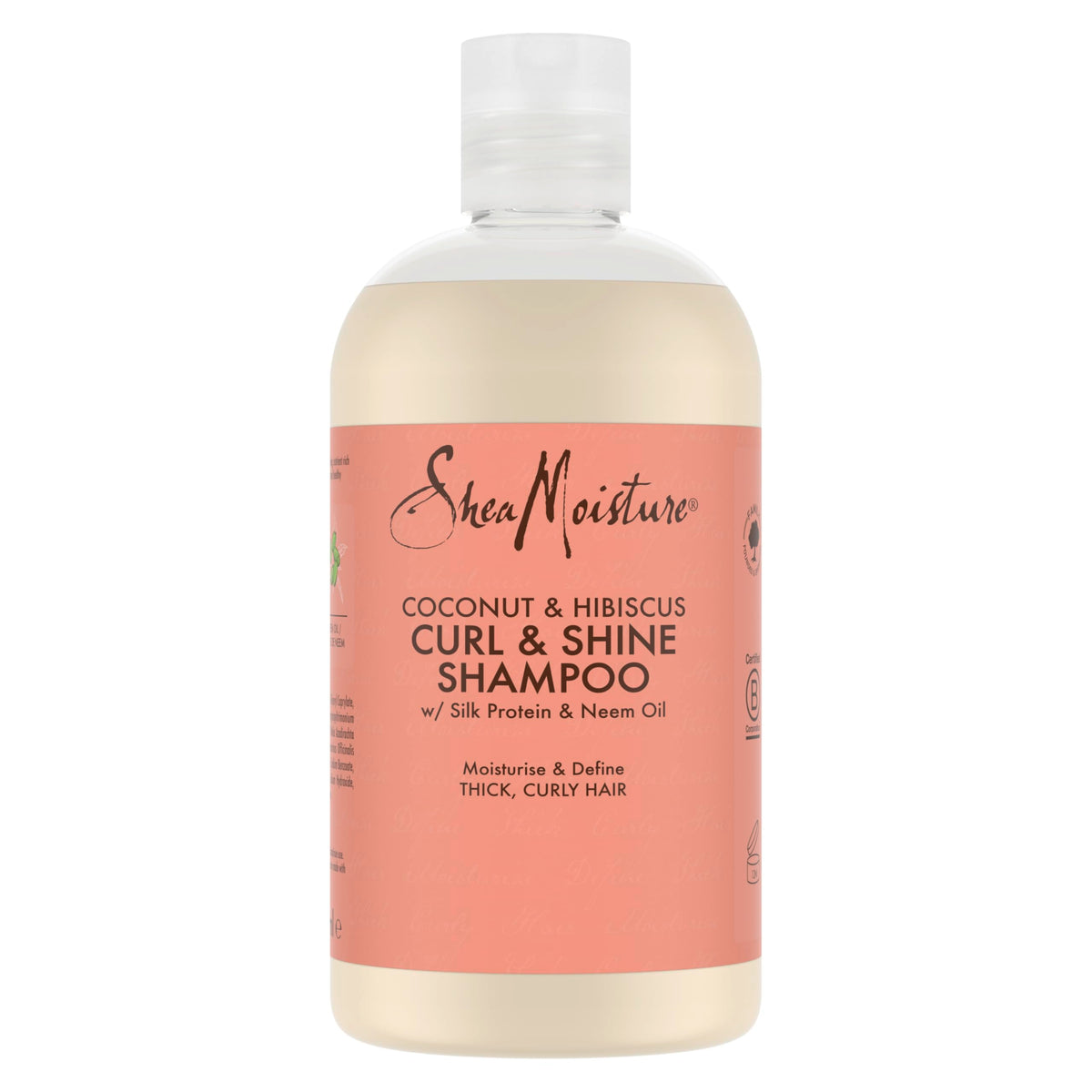 Shea Moisture Coconut & Hibiscus Sulfate-Free Shampoo, Curl & Shine Shampoo for Thick, Frizzy Hair, 384 ml