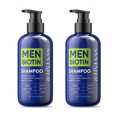 Svvimer Hair Growth Shampoo for Men - Biotin Thickening Shampoo with Rosemary Tea Tree Oil Caffeine for Hair Loss and Thinning - 10 Fl Oz (Pack of 2)