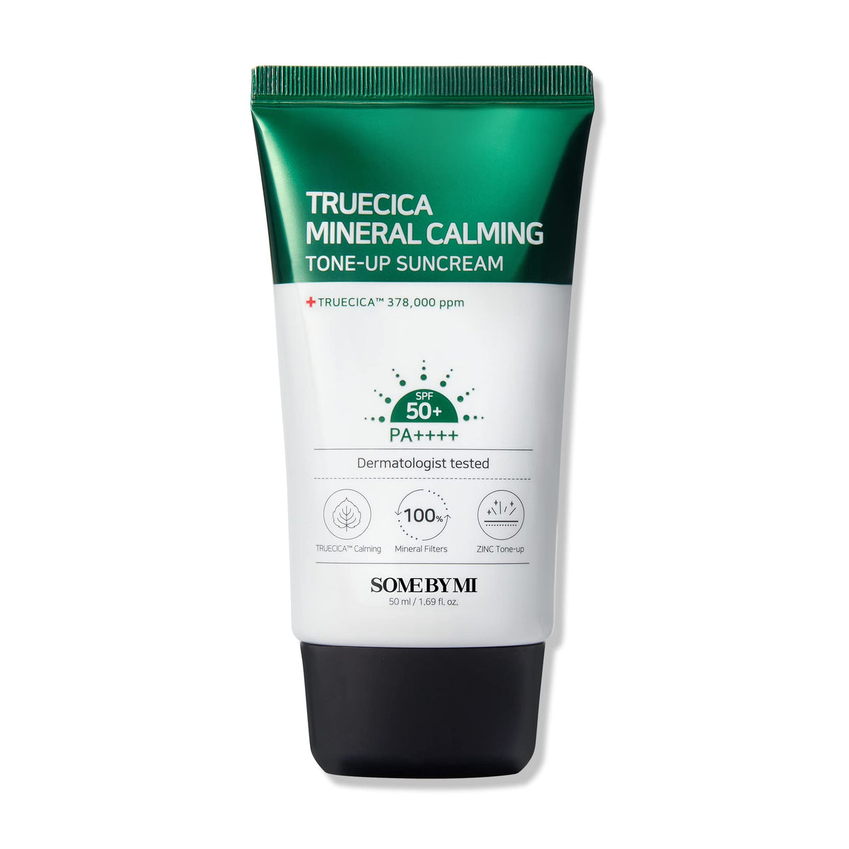 Some By Mi Truecica Mineral Calming Tone-Up Suncream SPF50+, Pa++++ | 50ml | Brightening & Calming Effect | Mild Sun & UV Protection Sunscreen For Sensitive Skin