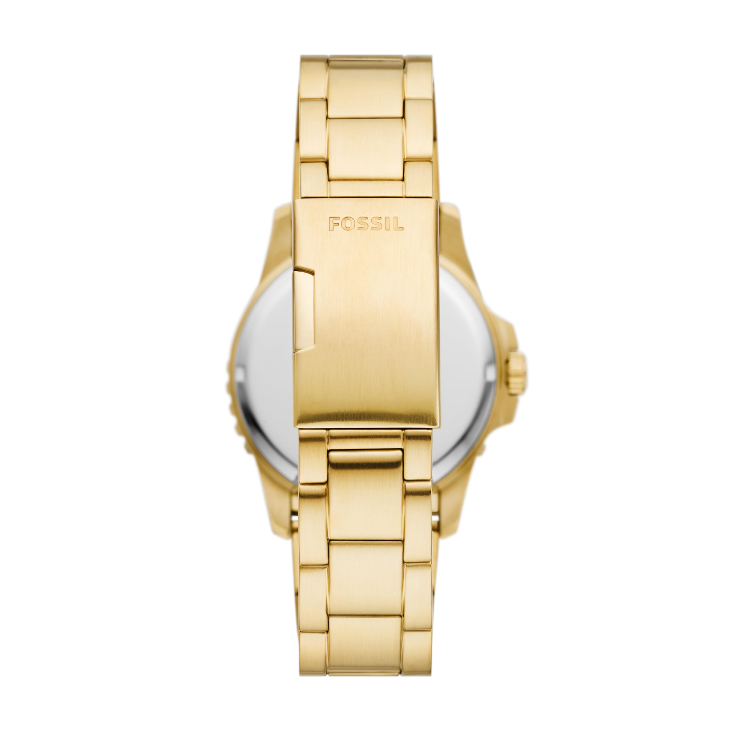 Fossil Men's Blue Quartz Stainless Steel Three-Hand Watch, Color: Gold/Green Taper (Model: FS6030)