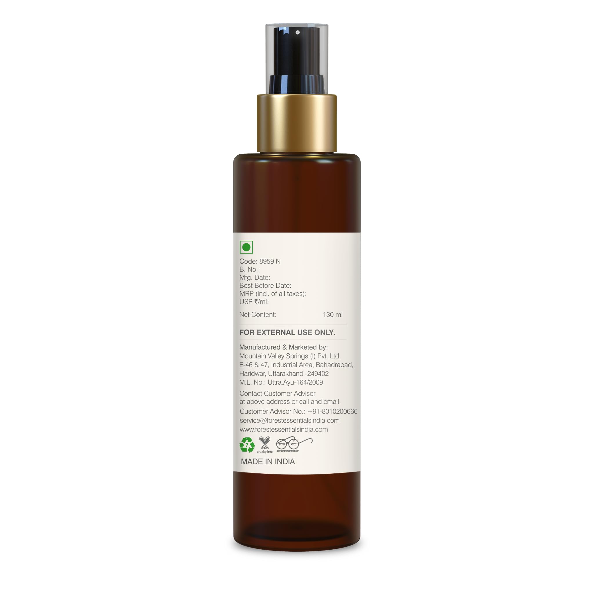 Forest Essentials Body Mist Nargis 130ml