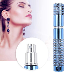 Metal Perfume Bottle, Lightweight Good Sealing Effect Refillable Spray Dispenser, for Makeup Lovers Professional Makeup Artist(AB048R blue)