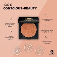 Cutifem Touch of Luxor Compact Powder No. 1 Light Bronze Terracotta Matte - Nourishing Vegan Makeup Face Powder - 11 g