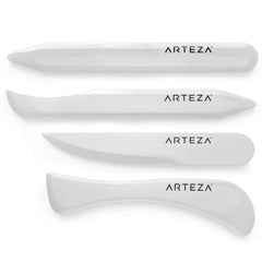 Arteza Bone Folders, Set of 4, Scoring Tools for Origami Paper Crafts, Art Supplies for Book Binding, Card Making, and Paper Folding