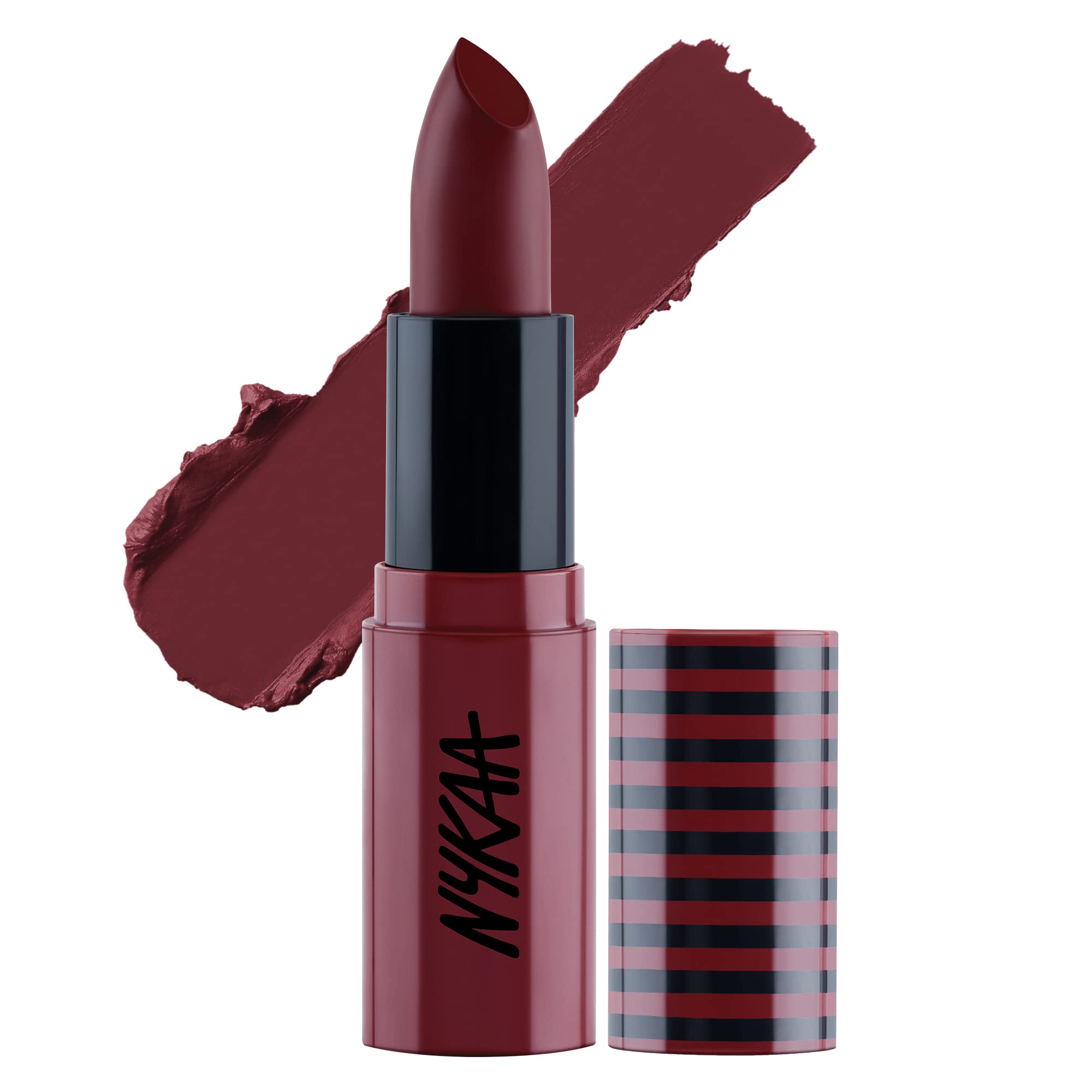 Nykaa So Creme! Lipstick (Nailed It) - Maroon - Super matte finish lipstick with jojoba oil fortified formula, long-wearing, Comfortable & weightless (4.2gm)