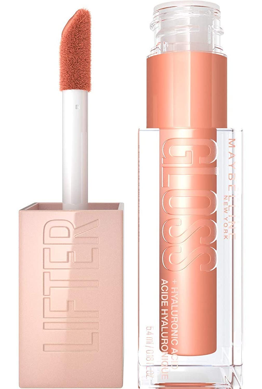 Maybelline New York Lifter Gloss With Hyaluronic Acid, 07 Amber