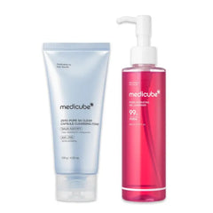 medicube Zero Pore Capsule & PDRN Cleansing Duo, Zero Pore Clear Capsule Facial Deep Cleanser (120ml) and PDRN Jelly to Foam Cleanser (200ml)