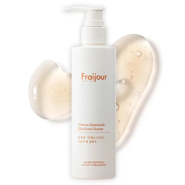 Fraijour Alchemic Ginsenoside Oil to Foam Cleanser – Oil-to-Foam Facial Cleanser with Ginsenoside, PHA & LHA, Gently Removes Makeup & Impurities, Hydrating & Exfoliating, 7.41 oz.