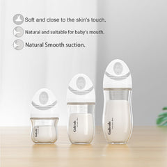 Gulicola Baby Glass Bottles (Gift Set 4 pcs, Pink)