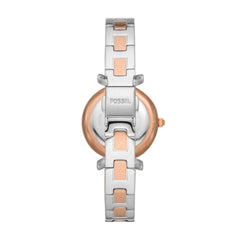 Fossil Women's Carlie Three-Hand, Stainless Steel Watch with a 28mm case size