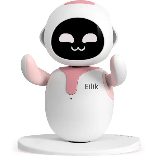 ENERGIZE LAB Eilik Pink - Touch Interactive Toys, Cute Robot Pets with Abundant Emotions. Idle Animations&Mini-Games, Unique Gift for Girls & Boys. Support Update