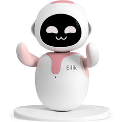 ENERGIZE LAB Eilik Pink - Touch Interactive Toys, Cute Robot Pets with Abundant Emotions. Idle Animations&Mini-Games, Unique Gift for Girls & Boys. Support Update