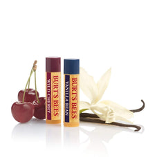Burt's Bees 100% Natural Lip Balm, Wild Cherry and Vanilla Bean Blister Box, 0.3 Ounce, 2 Count