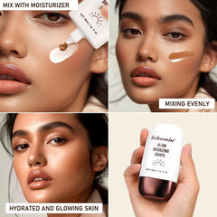 NALACAL Liquid Bronzer Glow Drops for Face and Body, Waterproof Shimmer Illuminator with Nourishing Skincare Benefits, Deep Bronze Glow for a Radiant Sun-Kissed Look (03)