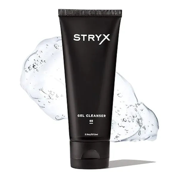 Stryx Gel Facial Cleanser and Face Wash for Men Formulated to Remove Daily Cosmetics, Skincare Products, Dirt & Grime Soothing & Nourishing Aloe Vera, Vitamin B & Tea Tree Oil for Refreshed Skin
