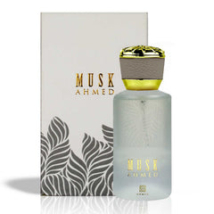 AHMED Musk EDP 50ML a Sensual Fragrance for Women and Men with Oriental Musk, Citrus Floral, Rose and Jasmine by Al Maghribi Arabian Oud and Perfumes Dubai