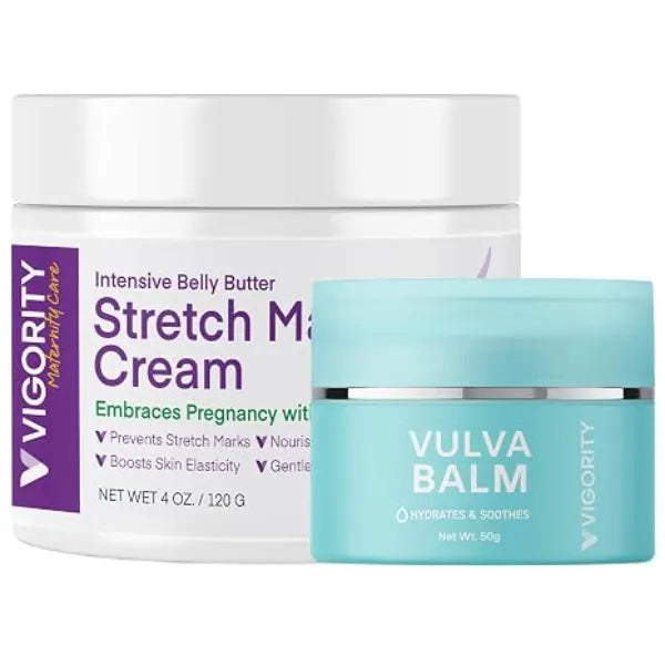 Vigority Maternity & Intimate Care Set Stretch Mark Cream + Vulva Moisturizer Balm