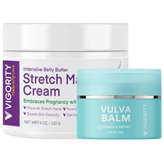 Vigority Maternity & Intimate Care Set Stretch Mark Cream + Vulva Moisturizer Balm