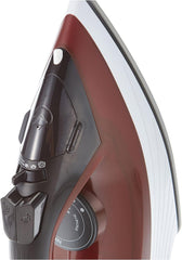 Black & Decker 1600w 300ml steam iron, ceramic coated soleplate with anti calc, drip, self clean and auto shutoff, removes stubborn creases quickly easily