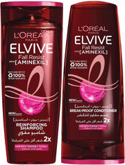 L'OREAL PARIS Elvive Full Resist Shampoo, 400ml + Conditioner 360ml For Weak & Fragile Hair