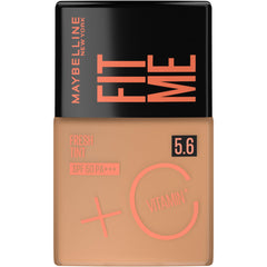 Maybelline New York, Fit Me Fresh Tint Foundation SPF 50 with Brightening Vitamin C, 5.6 Medium Coverage