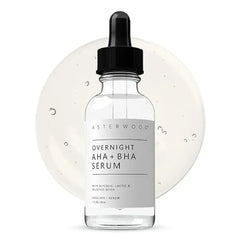 Asterwood Overnight Exfoliating Serum AHA (Lactic Acid & Glycolic Acid) BHA (Salicylic Acid) Supports Improvement of Hyperpigmentation, Dark Spots Fragrance Free 1 Fl Oz