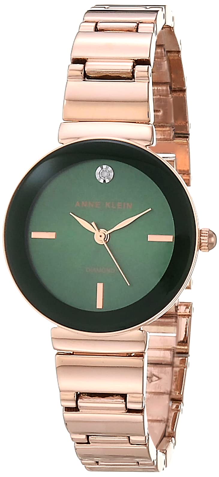 Anne Klein Damenarmbanduhr mit echtem Diamant-Zifferblatt, AK/2434