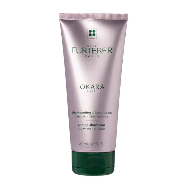 Rene Furterer OKARA SILVER Toning Shampoo, Purple Shampoo for Blonde, White, Grey, Silver, Pastel Hair - 6.7 oz (Pack of 1)