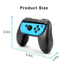 T Tersely Grips for Nintendo Switch Joycon Controller 2 Pack - Game Accessories Joy-Con Handheld Joystick Remote Control Holder Joy Con Kit (Black+Black)