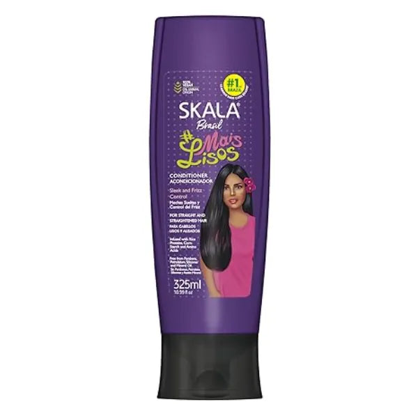 SKALA Expert Conditioner MaisLisos  Sulfate Free, Frizz Control, Co Wash Safe, with Vitamin E, Rice Protein & Amino Acids For Straight or Chemically Treated Hair 10.99 fl oz