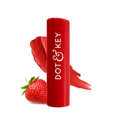 Dot & Key Barrier Repair Hydrating Lip Balm SPF 50 Strawberry Red Repairs Damaged High Tinted 4.5 gm